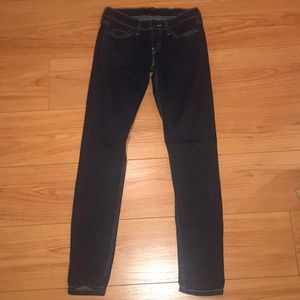 Levi’s Dark Denim Low Rise Skinny Jeans